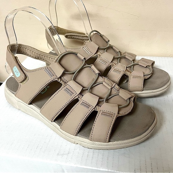 Ryka Shoes - Ryka MISTY Bungee Sport Sandals Comfort Cushion Adjustable TAUPE 8.5M